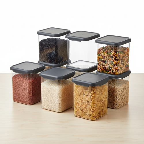 6-pack clear storage container set with airtight lids