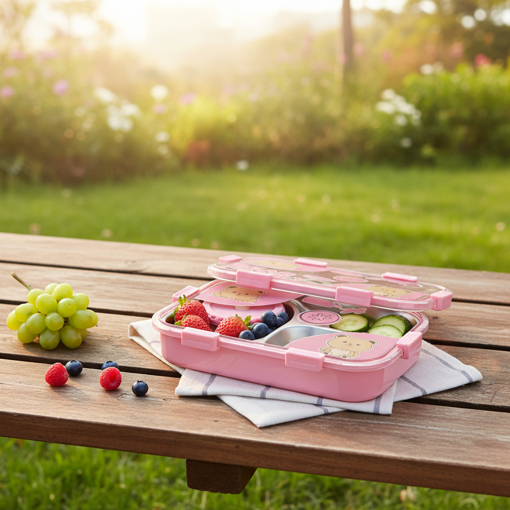 Pink Bento Lunch Box